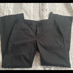 Gently used Banana Republic Stretch Black Khakis wide leg size 10